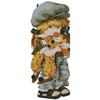 Clown Girl - Full Round Drill Diamond Painting 30*75CM