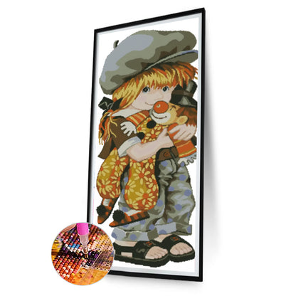 Clown Girl - Full Round Drill Diamond Painting 30*75CM