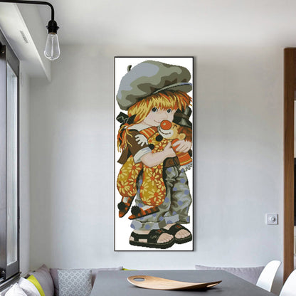 Clown Girl - Full Round Drill Diamond Painting 30*75CM
