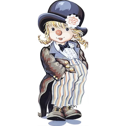 Clowness - Full Round Drill Diamond Painting 30*75CM