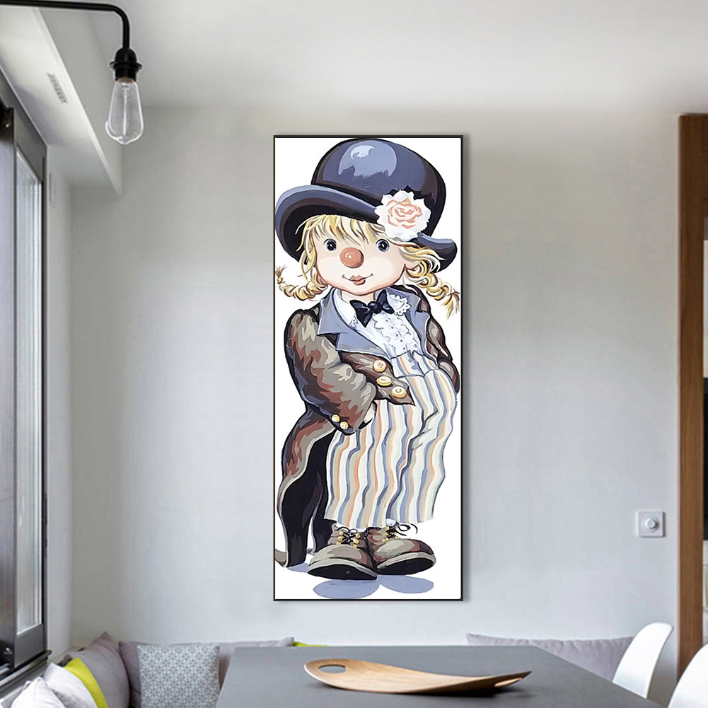 Clowness - Full Round Drill Diamond Painting 30*75CM