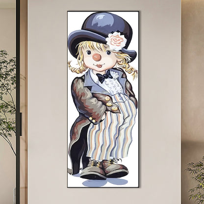 Clowness - Full Round Drill Diamond Painting 30*75CM