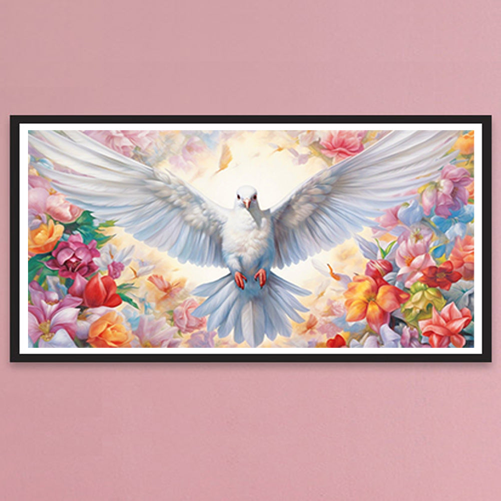 White Dove - Full Round Drill Diamond Painting 60*30CM