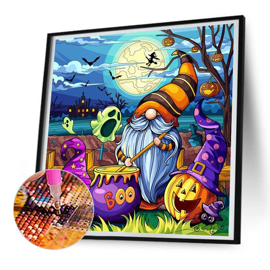 Halloween Gnome - Full Round Drill Diamond Painting 30*30CM