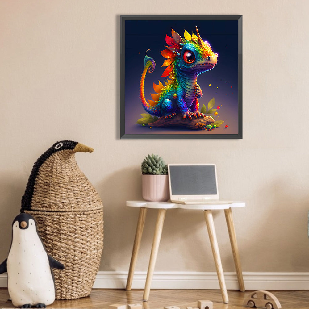 Colorful Dinosaur - Full Square Drill Diamond Painting 30*30CM