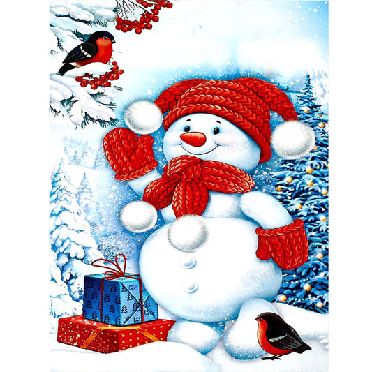 Christmas Snowman - Full Round Drill Diamond Painting 30*40CM