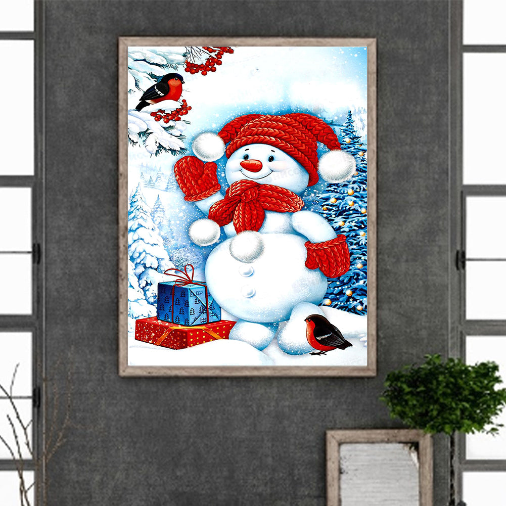 Christmas Snowman - Full Round Drill Diamond Painting 30*40CM