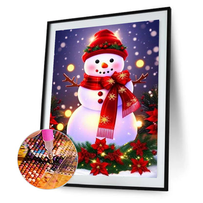 Christmas Snowman - Full Round Drill Diamond Painting 30*40CM