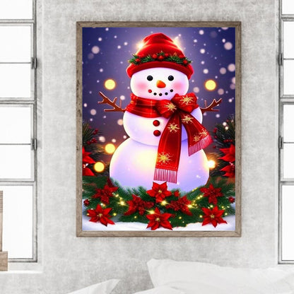 Christmas Snowman - Full Round Drill Diamond Painting 30*40CM