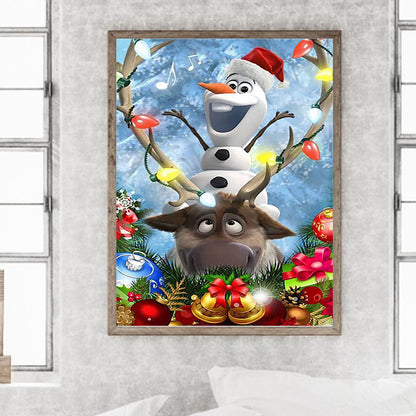 Frozen Snowman - Full Round Drill Diamond Painting 30*40CM