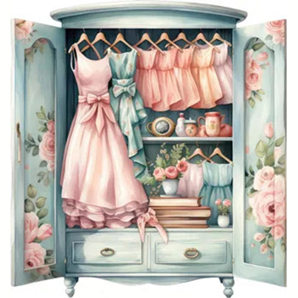 Wardrobe - 11CT Stamped Cross Stitch 50*50CM