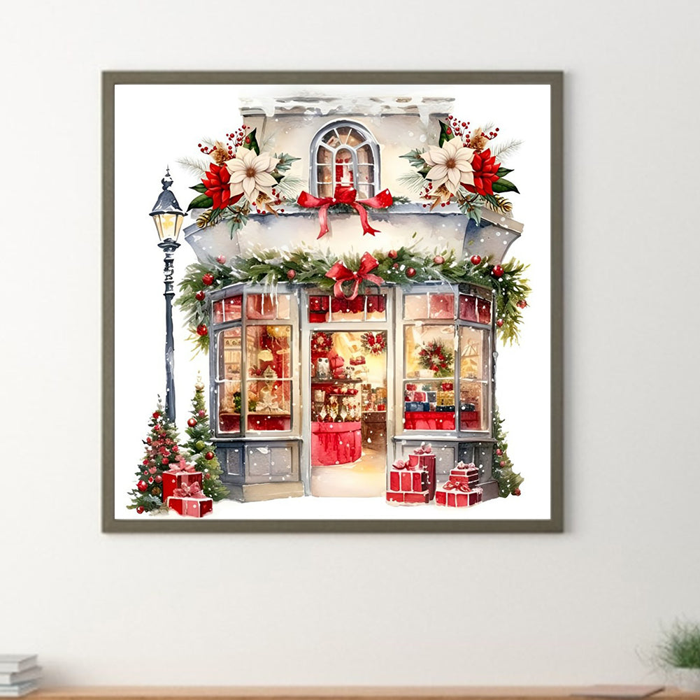 Christmas Candy House - Full Round Drill Diamond Painting 30*30CM