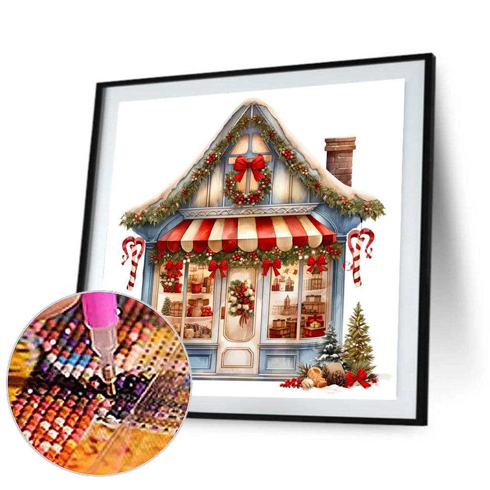 Christmas Candy House - Full Round Drill Diamond Painting 30*30CM