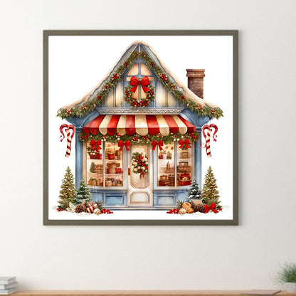 Christmas Candy House - Full Round Drill Diamond Painting 30*30CM