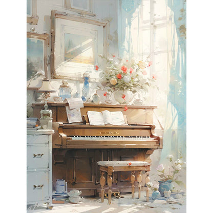 Piano¡¤Memorial - Full Round Drill Diamond Painting 30*40CM