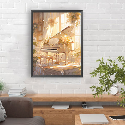 Piano¡¤Yellow - Full Round Drill Diamond Painting 30*40CM