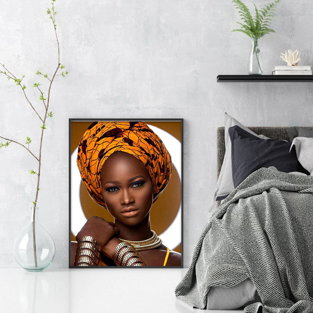 African Woman - 11CT Stamped Cross Stitch 40*53CM