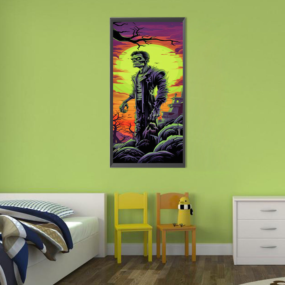 Halloween¡¤Zombies - Full Round Drill Diamond Painting 30*70CM