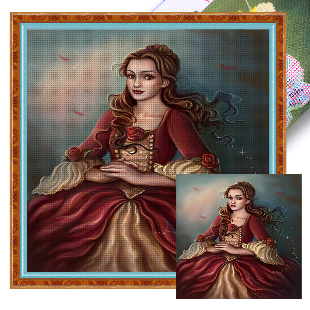 Princess Belle - 11CT Stamped Cross Stitch 40*40CM