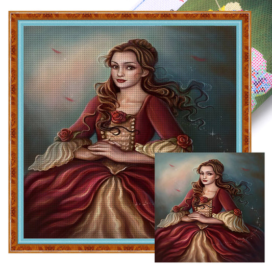 Princess Belle - 11CT Stamped Cross Stitch 40*40CM