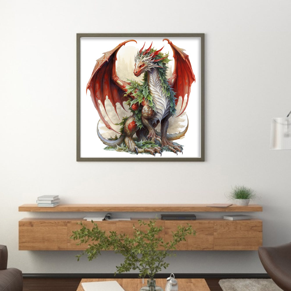 Christmas Pterosaur - 11CT Counted Cross Stitch 40*40CM