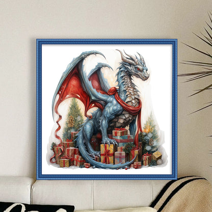 Christmas Pterosaur - 11CT Counted Cross Stitch 40*40CM