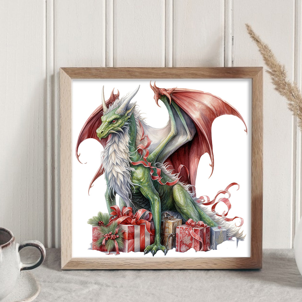 Christmas Pterosaur - 11CT Counted Cross Stitch 40*40CM