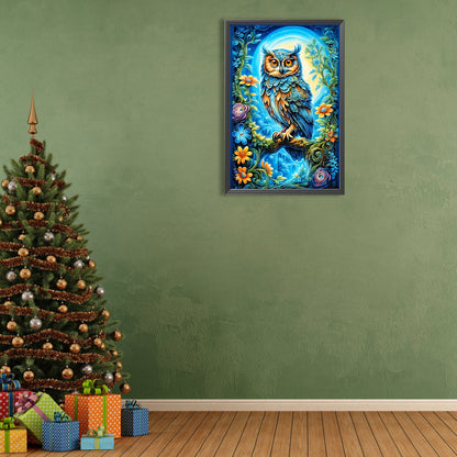 Watercolor Owl¡¤Right - Full Round Drill Diamond Painting 40*60CM