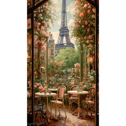 Courtyard Afternoon Tea - Full Round Drill Diamond Painting 40*70CM