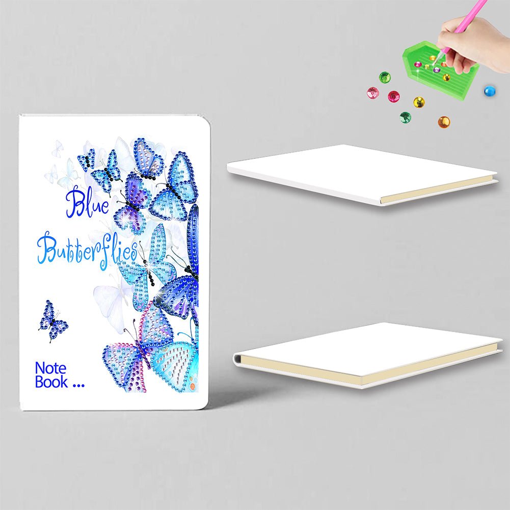 50 Pages A5 Special Shaped Diamond Painting Diary Book (Classic Butterfly)