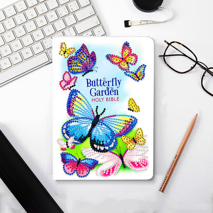 50 Pages A5 Special Shaped Diamond Painting Diary Book (Butterfly Gardens)