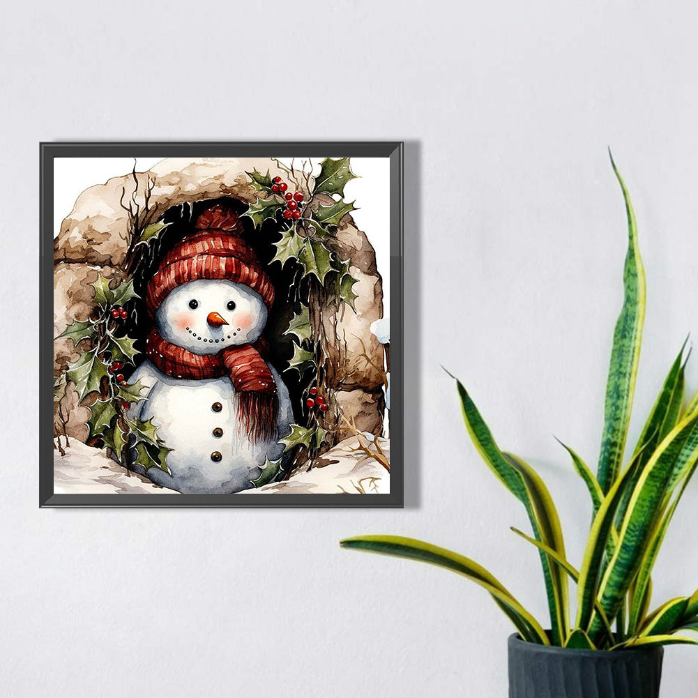 Snowman - Full Square Drill Diamond Painting 40*40CM