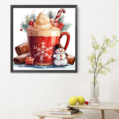 Christmas Cup Drink - Full Round Drill Diamond Painting 30*30CM