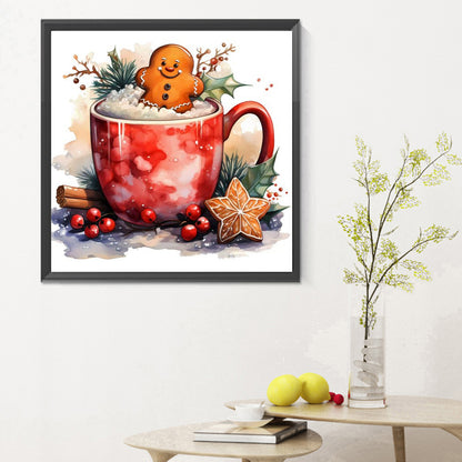 Christmas Cup Drink - Full Round Drill Diamond Painting 30*30CM