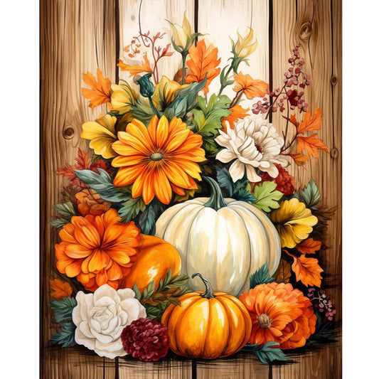 Pumpkin - Full Round Drill Diamond Painting 40*50CM