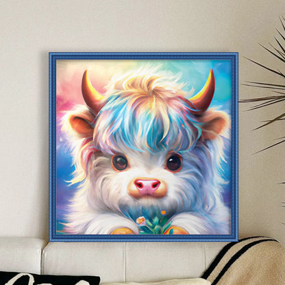 Cartoon Cow - 11CT Stamped Cross Stitch 40*40CM