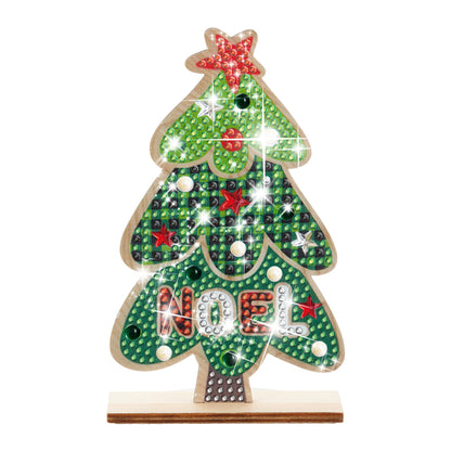 Christmas Wooden Diamond Art Tabletop Decorations for Office Decor (Xmas Tree)