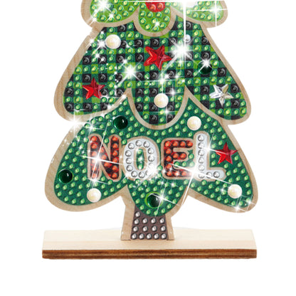 Christmas Wooden Diamond Art Tabletop Decorations for Office Decor (Xmas Tree)