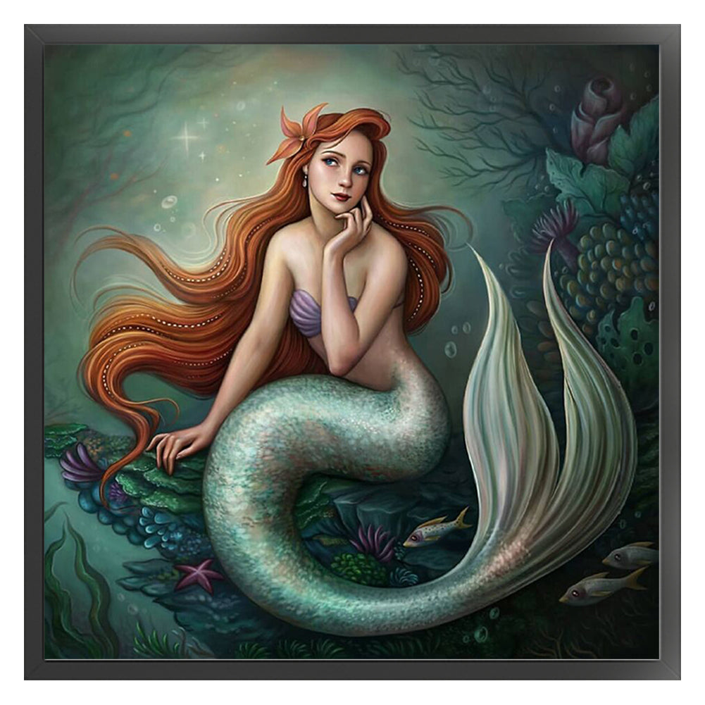 Mermaid - 11CT Stamped Cross Stitch 40*40CM