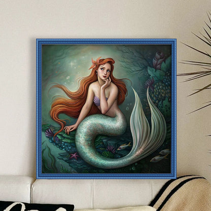 Mermaid - 11CT Stamped Cross Stitch 40*40CM