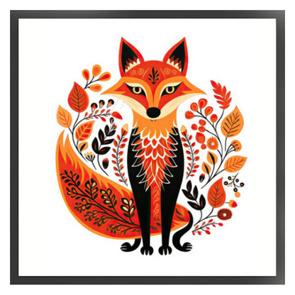 Fox - 11CT Stamped Cross Stitch 50*50CM