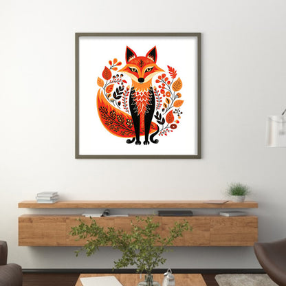 Fox - 11CT Stamped Cross Stitch 50*50CM