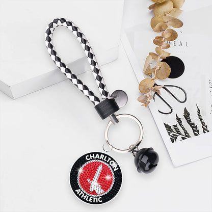 Double Sided Rhinestone Painting Keychain Pendant (Charlton Athletic F.C.)