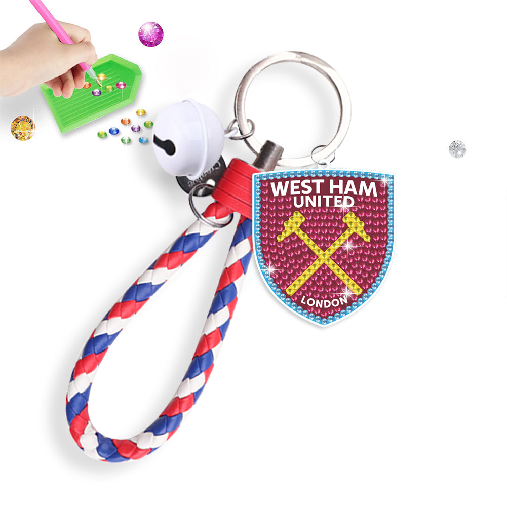 Double Sided Rhinestone Painting Keychain Pendant (West Ham United Women s F.C.)