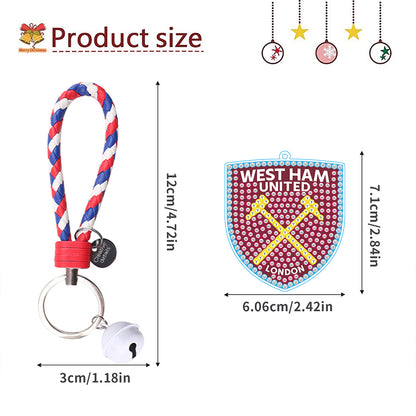 Double Sided Rhinestone Painting Keychain Pendant (West Ham United Women s F.C.)