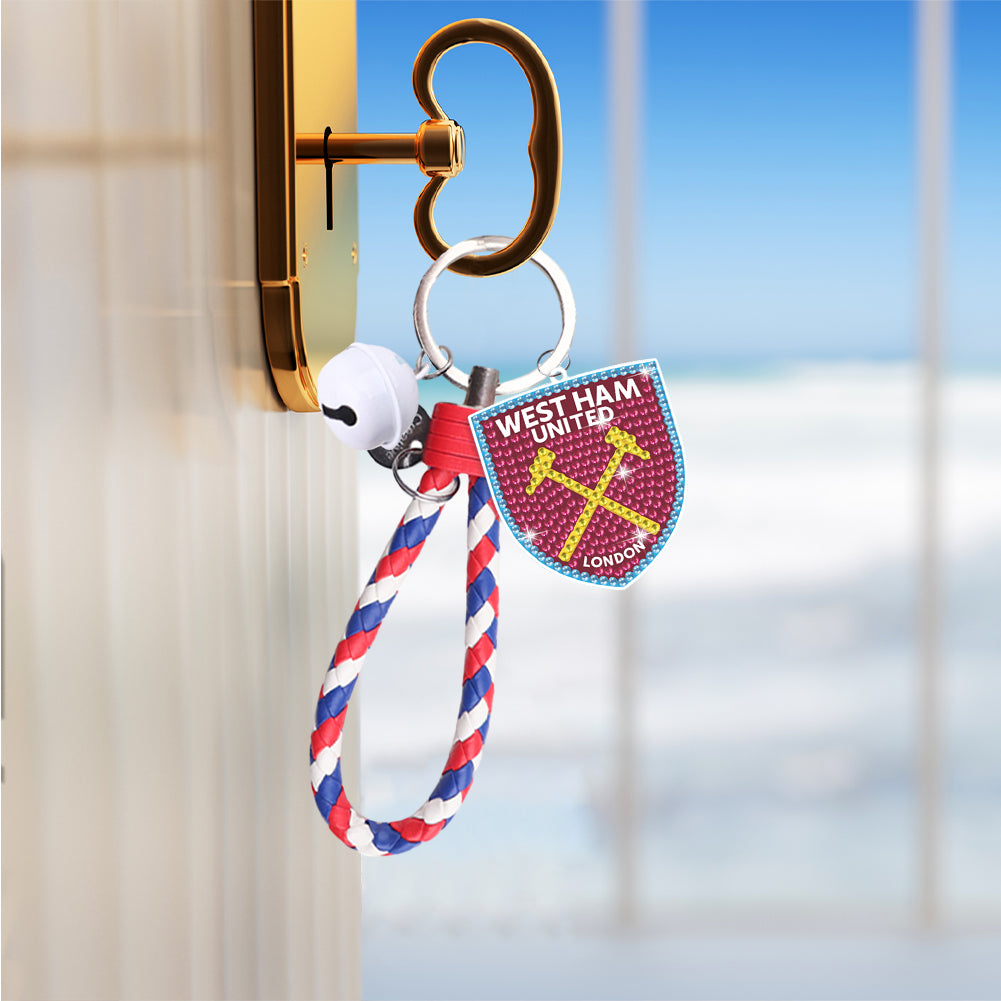 Double Sided Rhinestone Painting Keychain Pendant (West Ham United Women s F.C.)