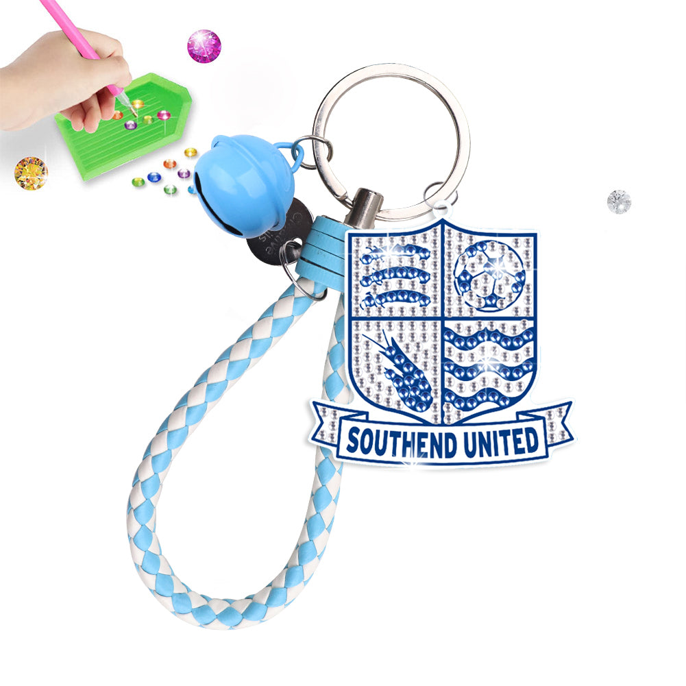 Double Sided Rhinestone Painting Keychain Pendant (Southend United F.C.)