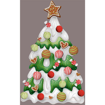 Winter Landscape Christmas Tree - Special Shaped Drill Diamond Painting 30*50CM