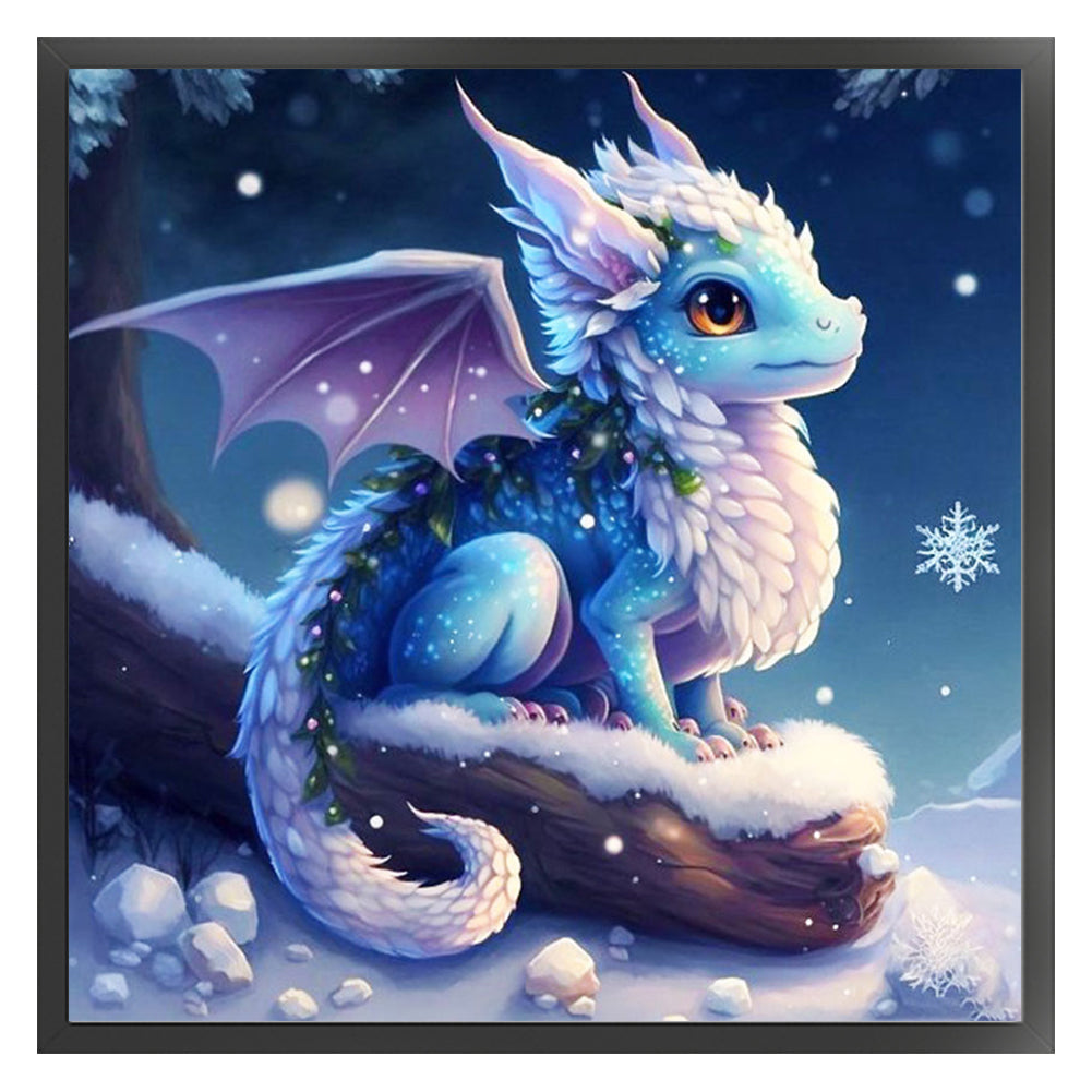 Winter Pterosaur - 18CT Stamped Cross Stitch 30*30CM