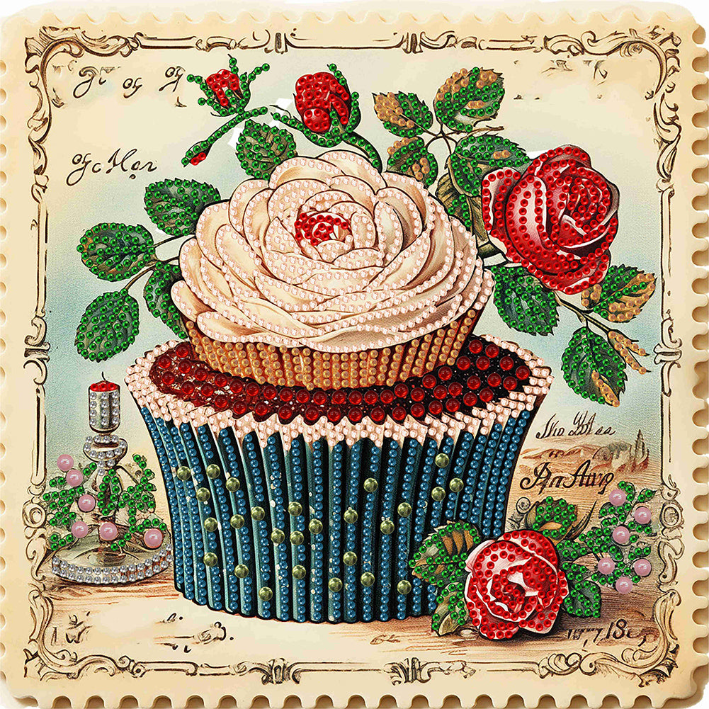 Cup Cake - Special Shaped Drill Diamond Painting 30*30CM